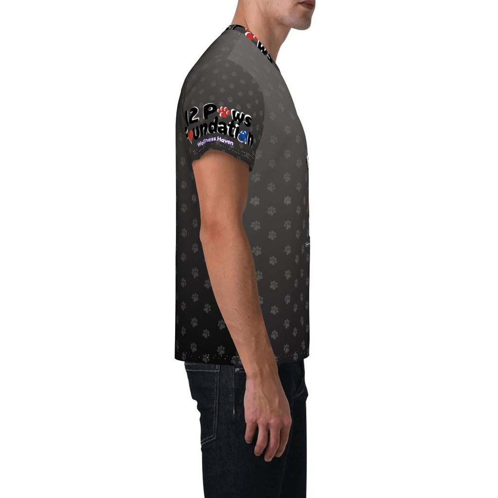 Friends Fur Life Black Paw Print Tee