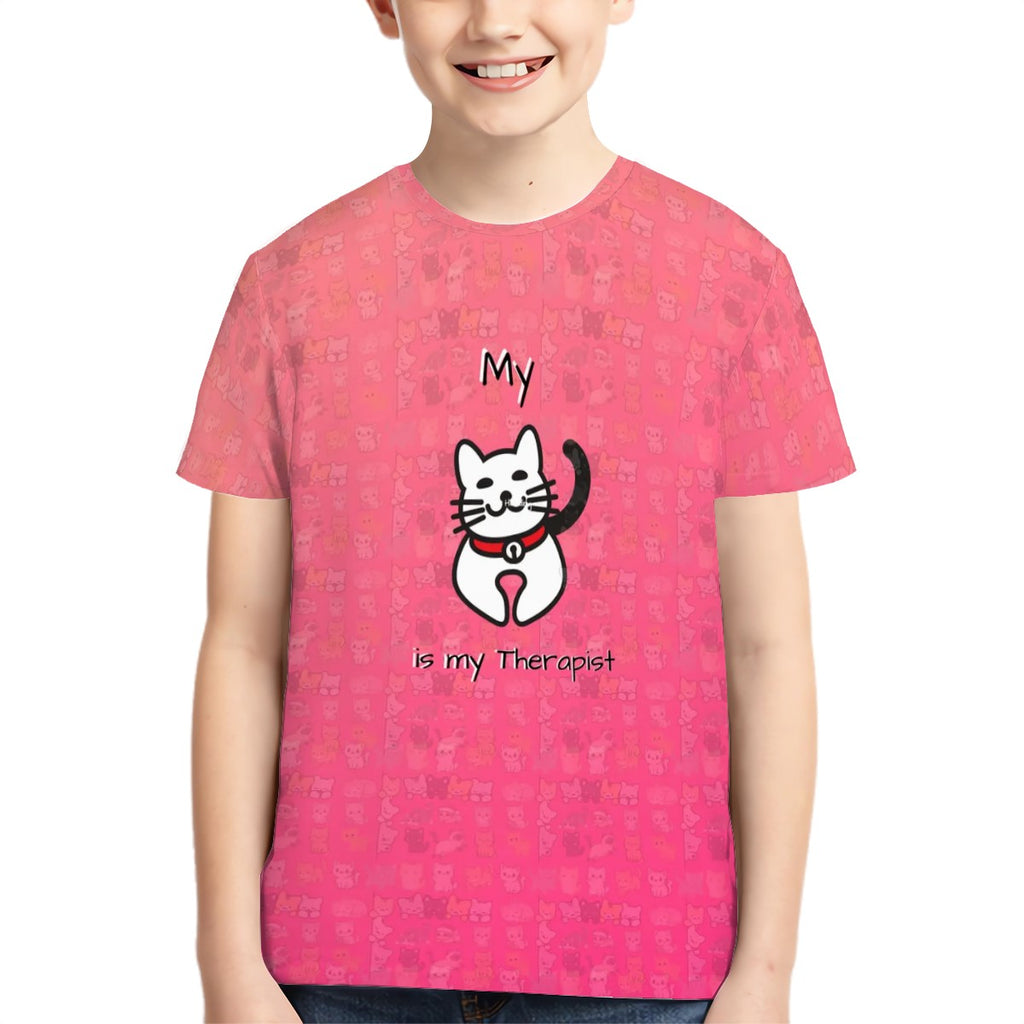 My Cat is my Therapist Youth Tee Shirt