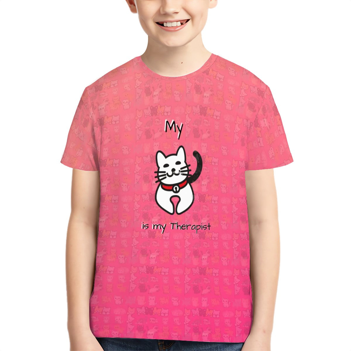 My Cat is my Therapist Youth Tee Shirt
