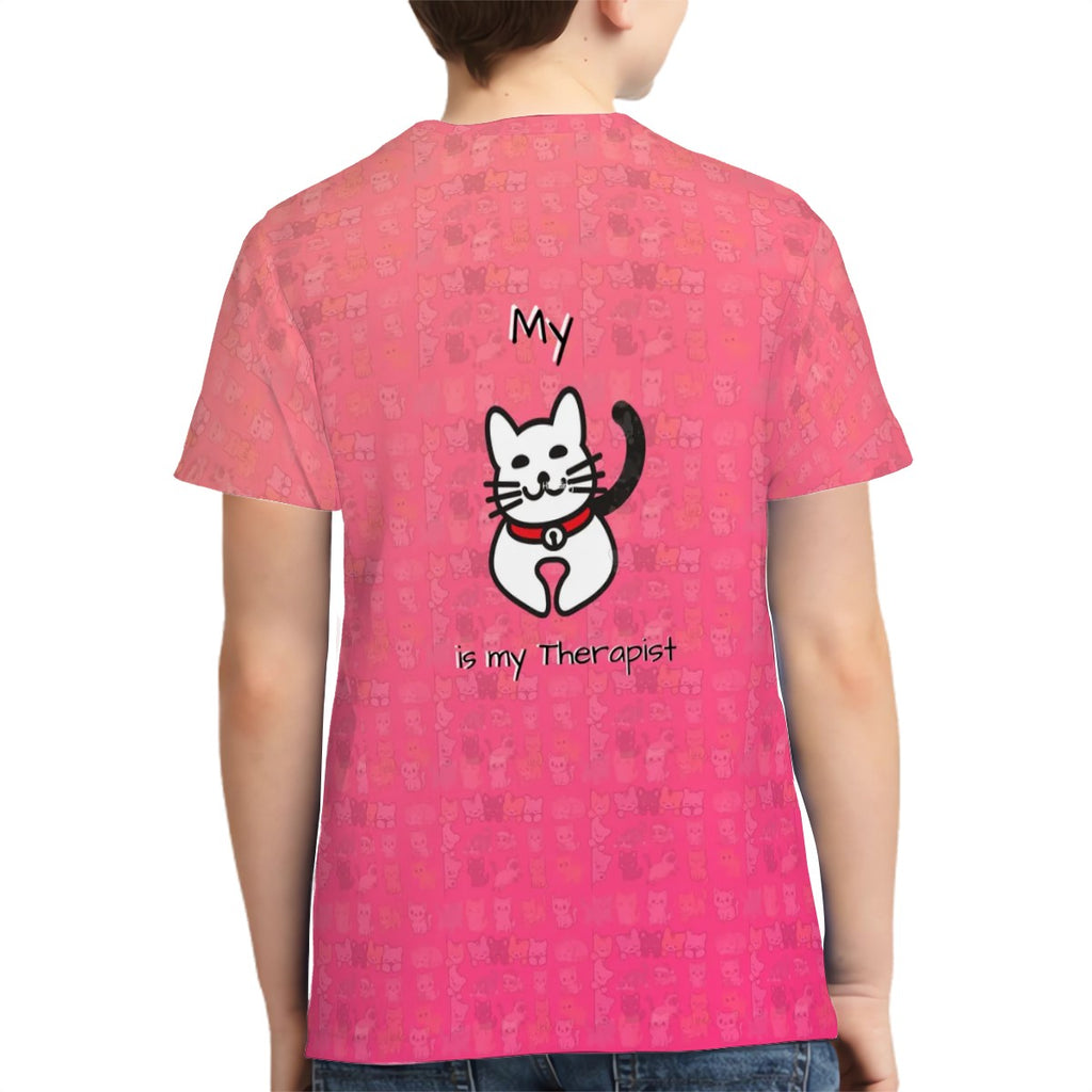 My Cat is my Therapist Youth Tee Shirt