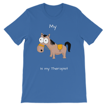 Load image into Gallery viewer, My Crazy Horse is my Therapist (White) Classic Kids T-Shirt