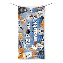 Load image into Gallery viewer, (Sky Blue) 12 Paws Pattern Mask Sublimation All Over Towel