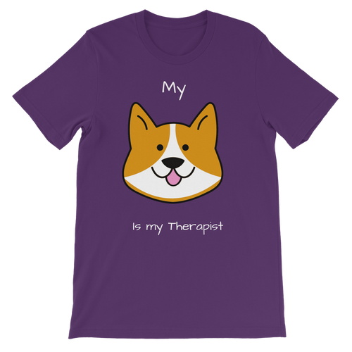 My Dog is My Therapist (White) Classic Kids T-Shirt