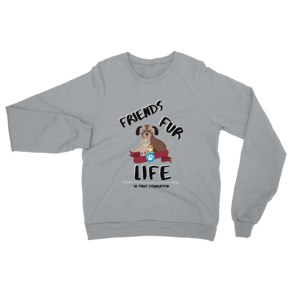 (Black Lettering) Friends Fur Life Classic Adult Sweatshirt