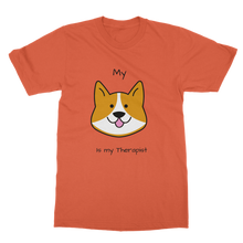 Load image into Gallery viewer, (Black) My Dog is my Therapist Classic Heavy Cotton Adult T-Shirt