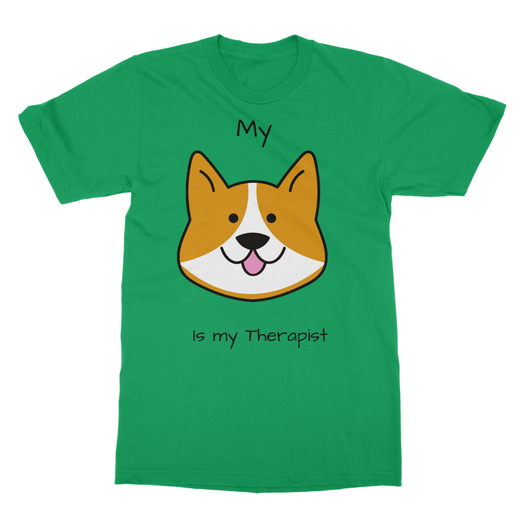 (Black) My Dog is my Therapist Classic Adult T-Shirt
