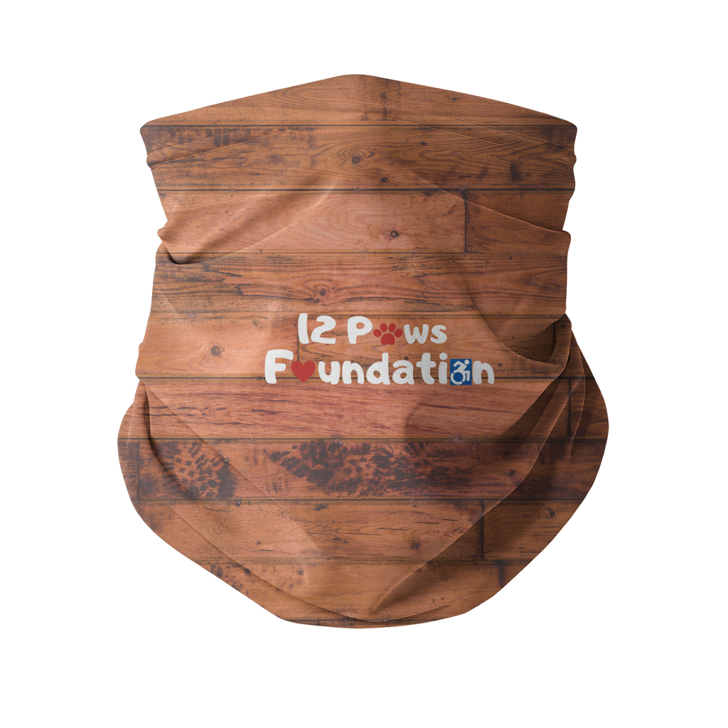 Knock on Wood 12 Paws Pattern Sublimation Neck Gaiter