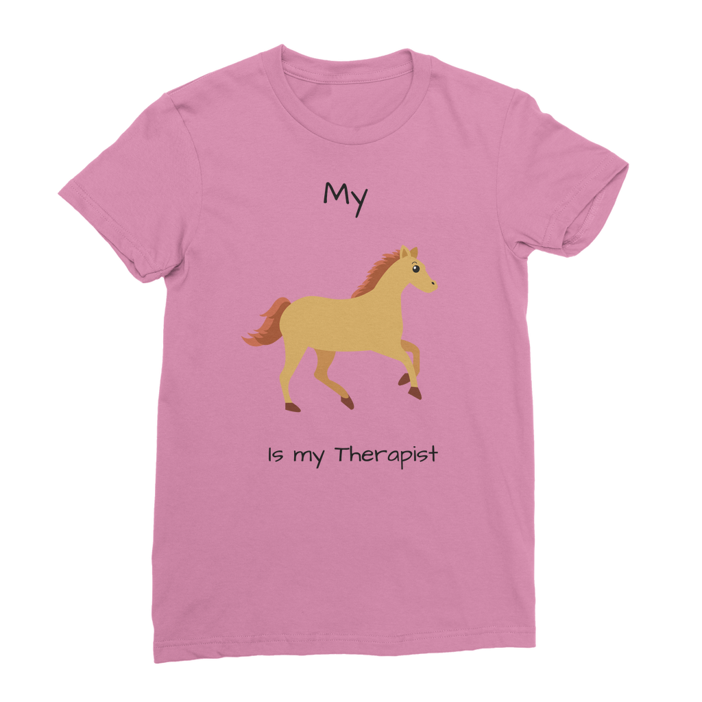 My Horse is My Therapist (Black) Classic Women's T-Shirt