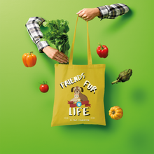 Load image into Gallery viewer, (White Lettering) Friends Fur Life Shopper Tote Bag