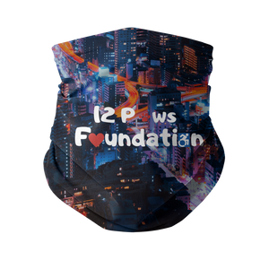 12 Paws Night Lights Pattern Sublimation Neck Gaiter