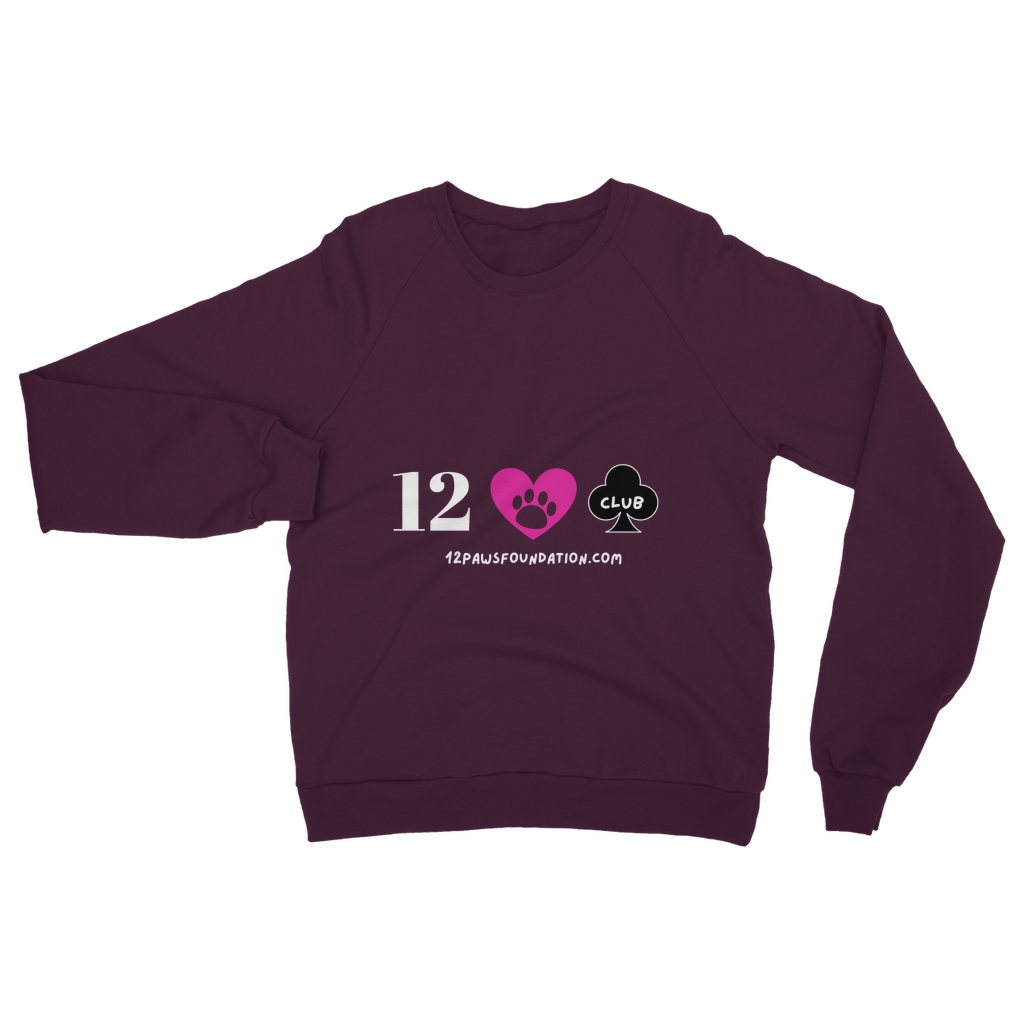 12 Paws Club (White Lettering) Classic Adult Sweatshirt