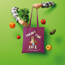 Load image into Gallery viewer, (White Lettering) Friends Fur Life Shopper Tote Bag