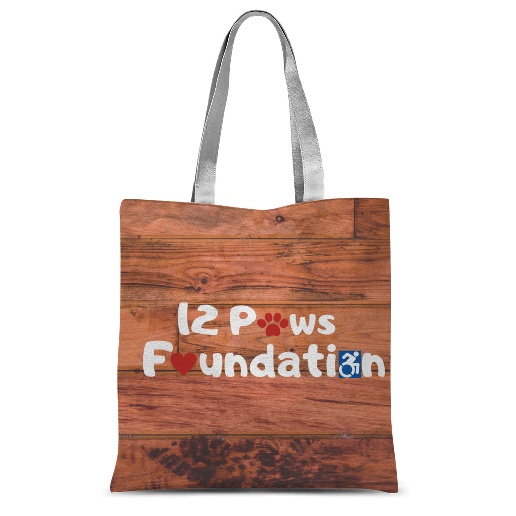 Knock on Wood 12 Paws Pattern Classic Sublimation Tote Bag