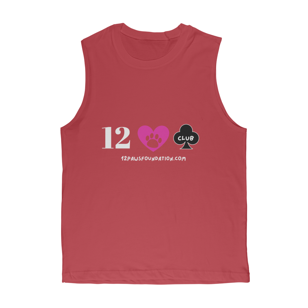 12 Paws Club (White Lettering) Classic Adult Muscle Top