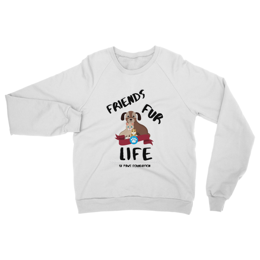 (Black Lettering) Friends Fur Life Classic Adult Sweatshirt