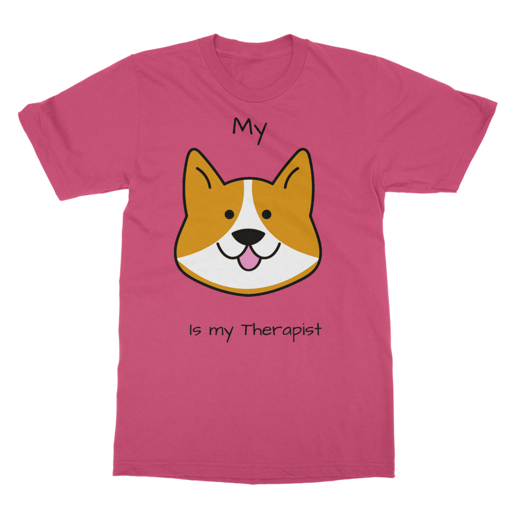 (Black) My Dog is my Therapist Classic Adult T-Shirt