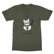 Load image into Gallery viewer, (Black) My Cat is My Therapist Classic Adult T-Shirt