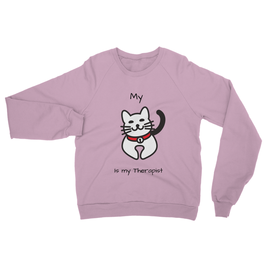 (Black) My Cat is My Therapist Classic Adult Sweatshirt