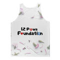 12 Paws Flower Shower Classic Sublimation Adult Tank Top