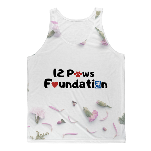 12 Paws Flower Shower Classic Sublimation Adult Tank Top