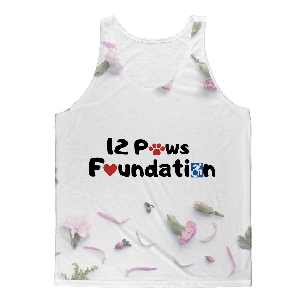 12 Paws Flower Shower Classic Sublimation Adult Tank Top