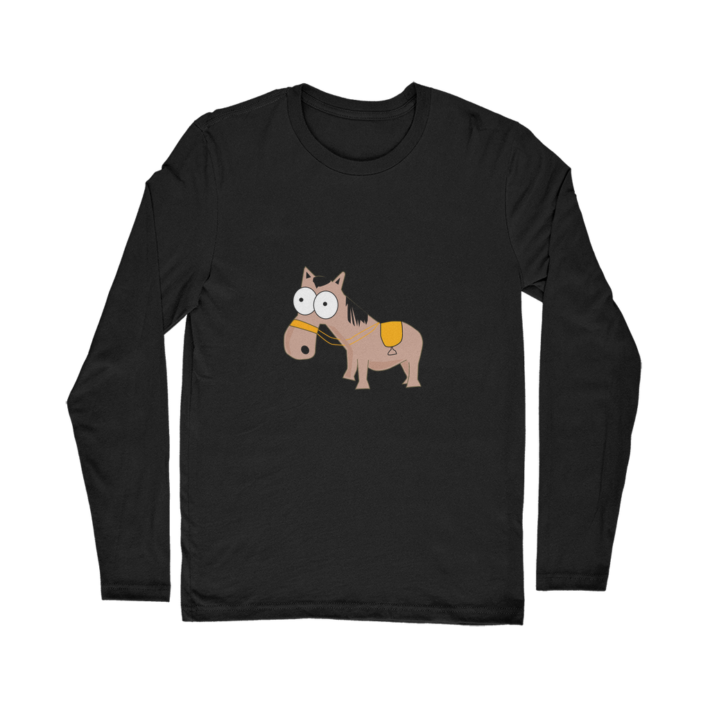 My Crazy Horse is My Therapist (Black) Classic Long Sleeve T-Shirt