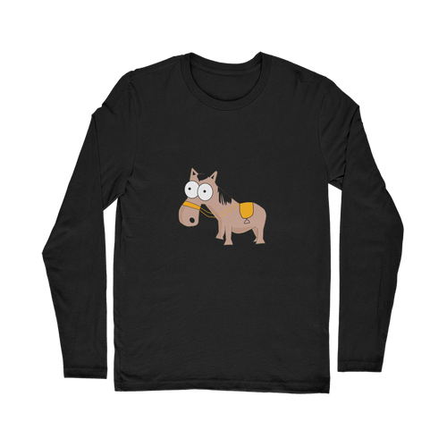 My Crazy Horse is My Therapist (Black) Classic Long Sleeve T-Shirt