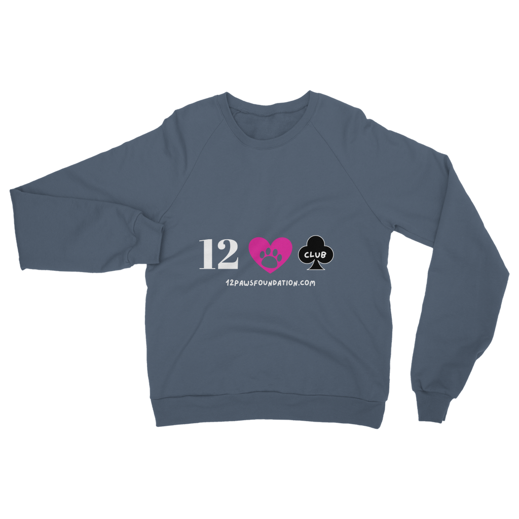 12 Paws Club (White Lettering) Classic Adult Sweatshirt