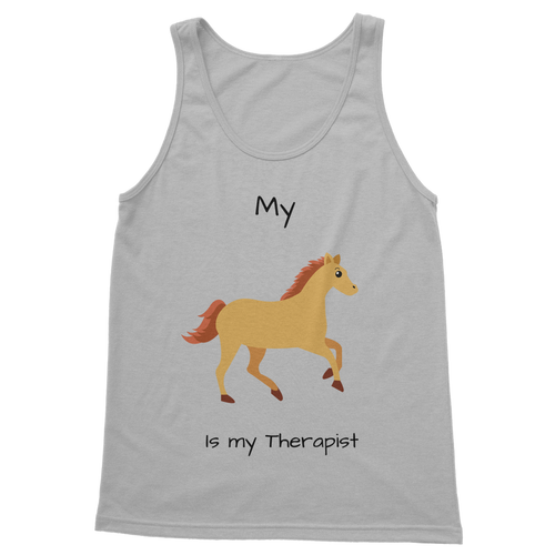 My Horse is My Therapist (Black) Classic Women's Tank Top