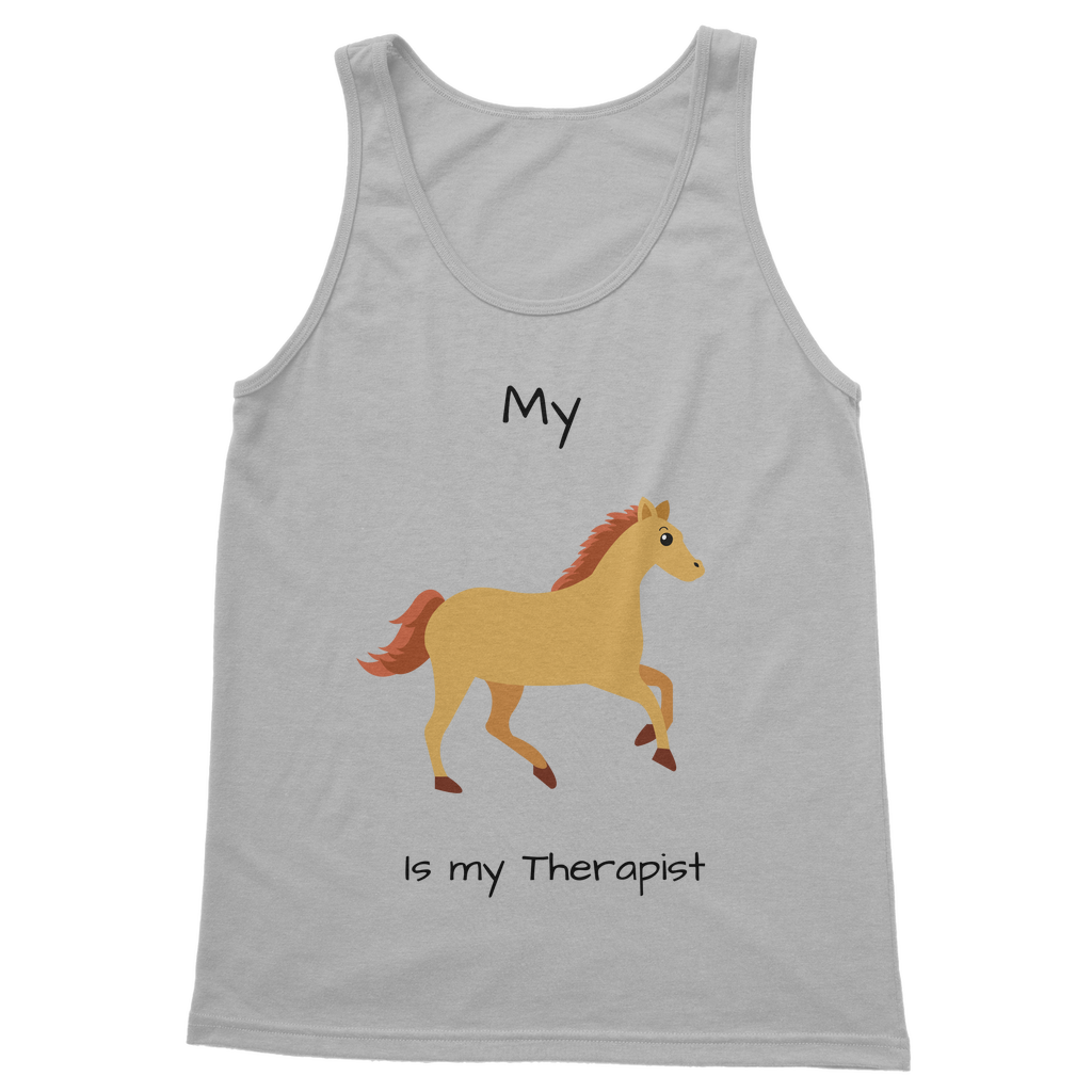 My Horse is My Therapist (Black) Classic Women's Tank Top