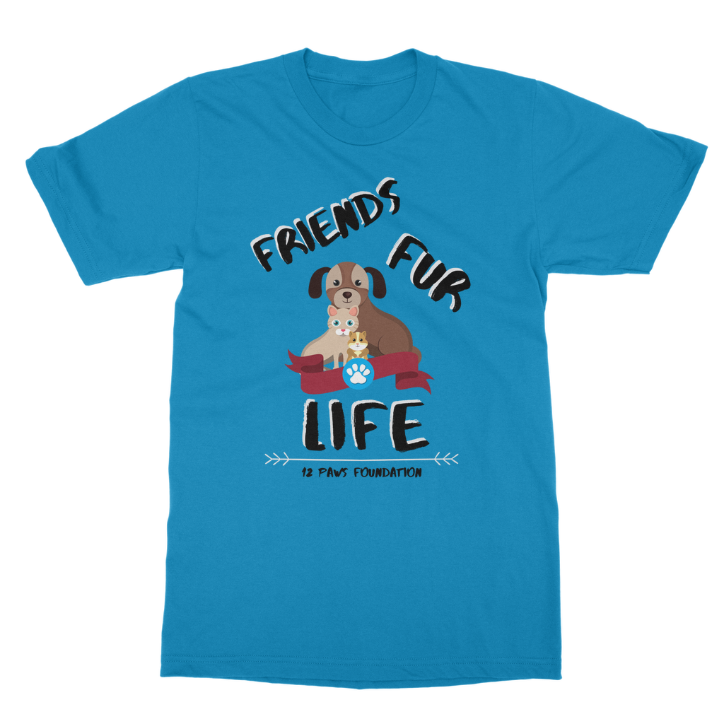 (Black Lettering) Friends Fur Life Classic Adult T-Shirt