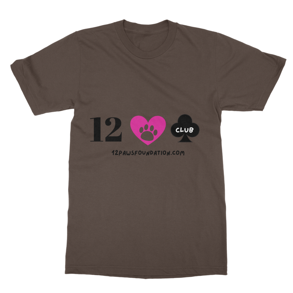 (Black Lettering) 12 Paws Club Classic Adult T-Shirt