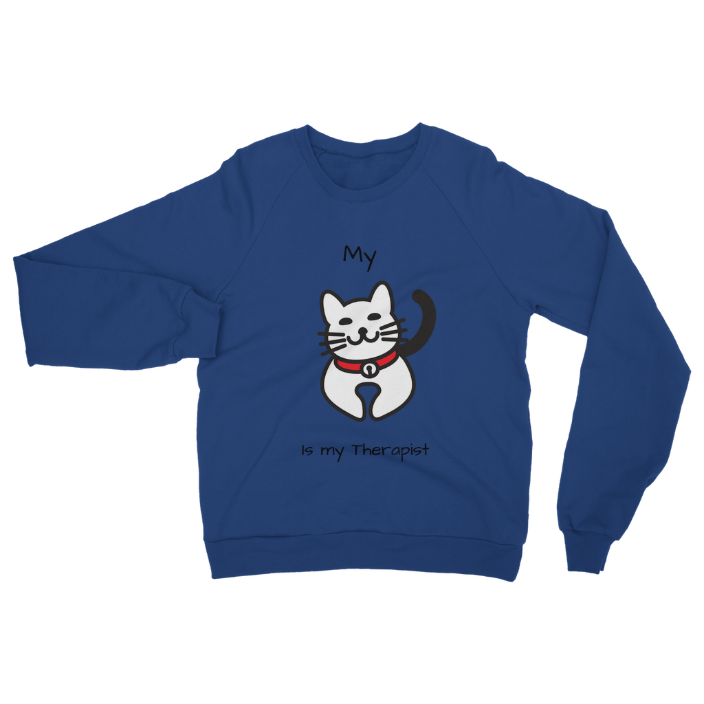 (Black) My Cat is My Therapist Classic Adult Sweatshirt