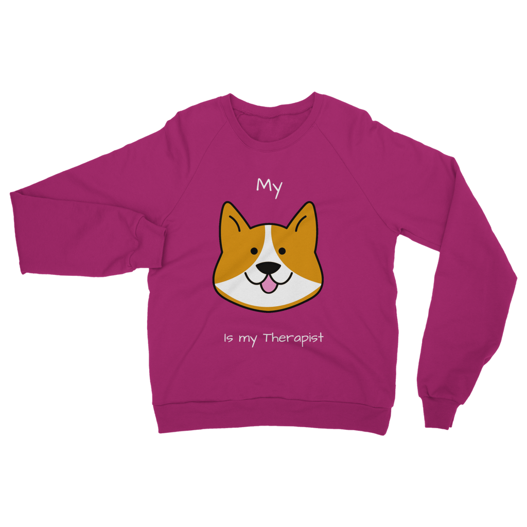 My Dog is My Therapist (White) Classic Adult Sweatshirt