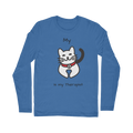 (Black) My Cat is My Therapist Classic Long Sleeve T-Shirt