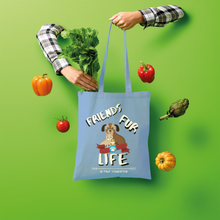 Load image into Gallery viewer, (White Lettering) Friends Fur Life Shopper Tote Bag