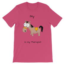Load image into Gallery viewer, My Crazy Horse is My Therapist (Black) Classic Kids T-Shirt