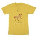 My Horse is My Therapist (Black) Classic Adult T-Shirt
