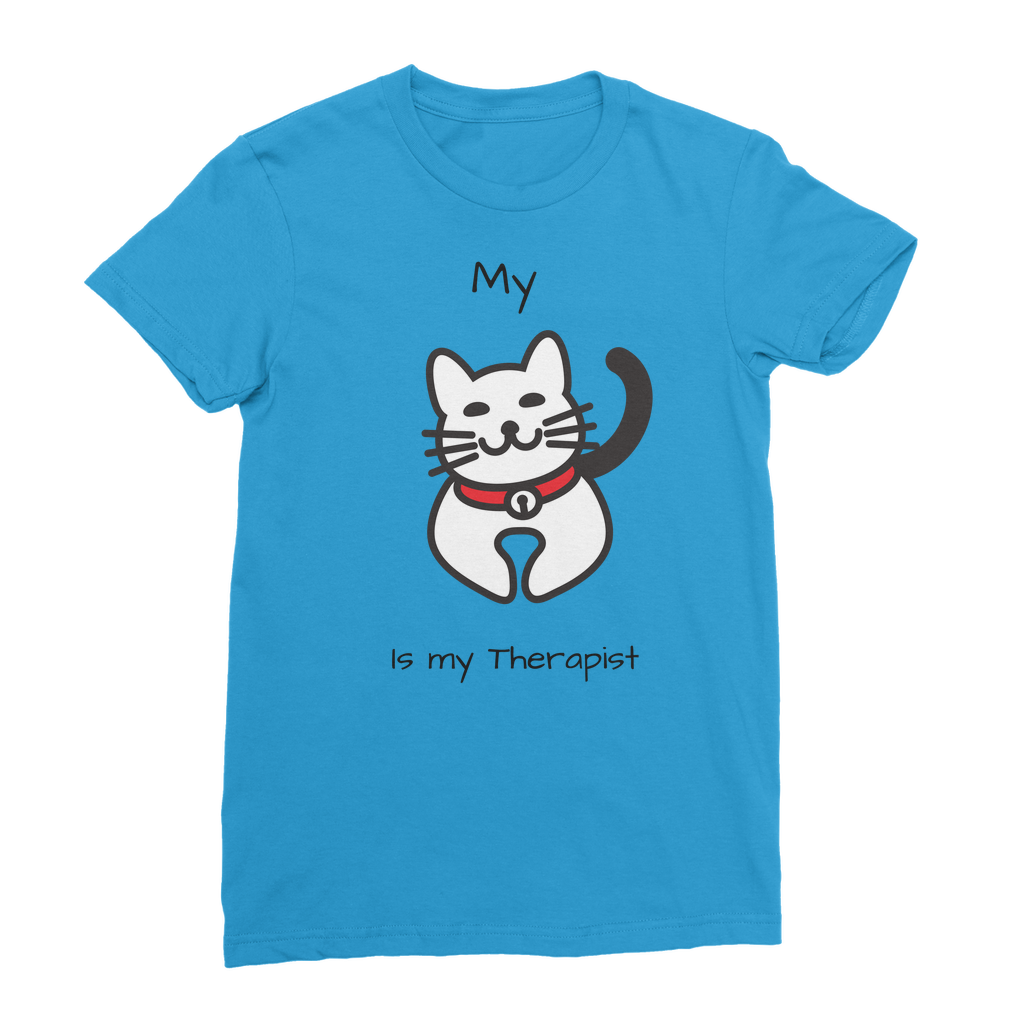 (Black) My Cat is My Therapist Classic Women's T-Shirt