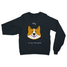 Load image into Gallery viewer, My Dog is My Therapist (White) Classic Adult Sweatshirt