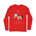 My Crazy Horse is my Therapist (White) Classic Long Sleeve T-Shirt