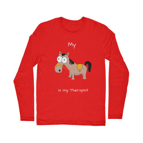 My Crazy Horse is my Therapist (White) Classic Long Sleeve T-Shirt