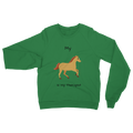 My Horse is My Therapist (Black) Classic Adult Sweatshirt
