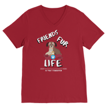 Load image into Gallery viewer, (White Lettering) Friends Fur Life Premium V-Neck T-Shirt
