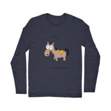Load image into Gallery viewer, My Crazy Horse is My Therapist (Black) Classic Long Sleeve T-Shirt
