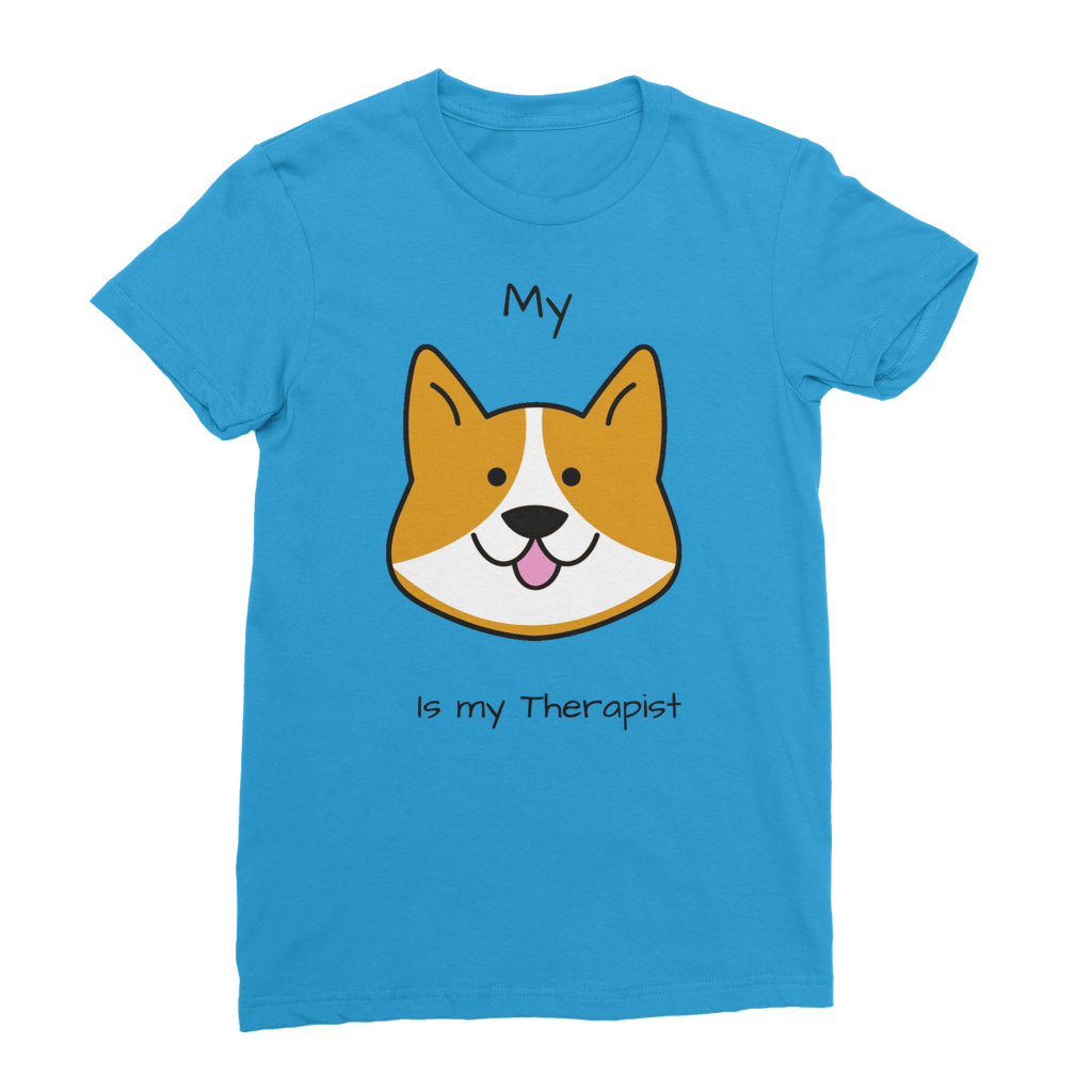 (Black) My Dog is my Therapist Classic Women's T-Shirt