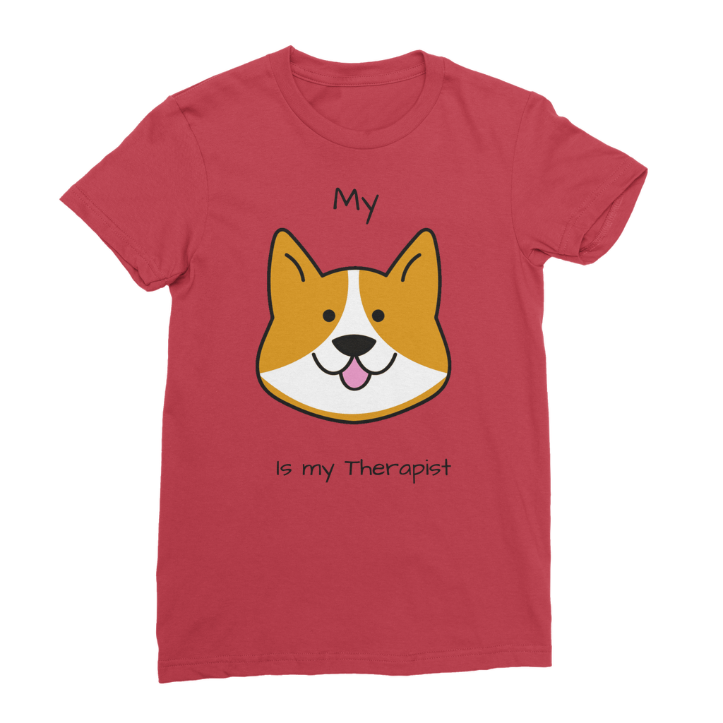 (Black) My Dog is my Therapist Classic Women's T-Shirt