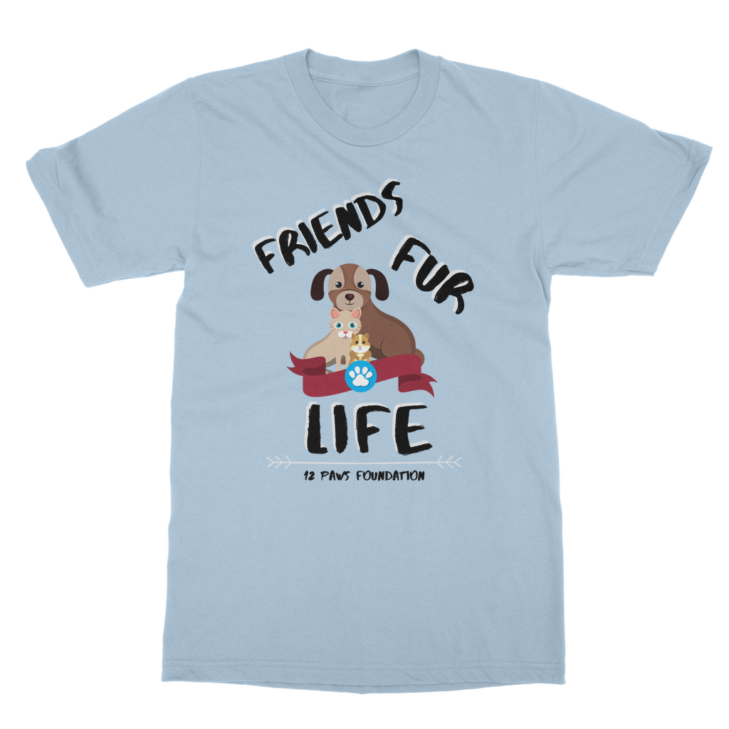 (Black Lettering) Friends Fur Life Classic Adult T-Shirt