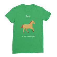 Load image into Gallery viewer, My Horse is My Therapist (White) Classic Women&#39;s T-Shirt