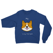 Load image into Gallery viewer, My Dog is My Therapist (White) Classic Adult Sweatshirt